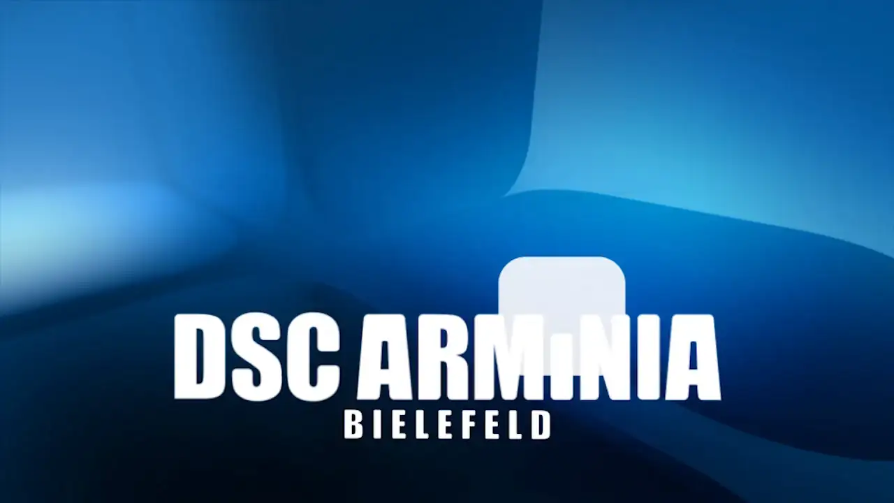 Markenpositionierung Arminia Bielefeld — Schriftzug in der eigens entwickelten Hausschrift Arminia